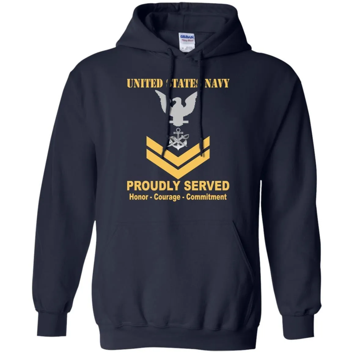 Navy Special Warfare Boat Operator Navy SB E-5 Rating Badges Proudly Served T-Shirt For Men On Front