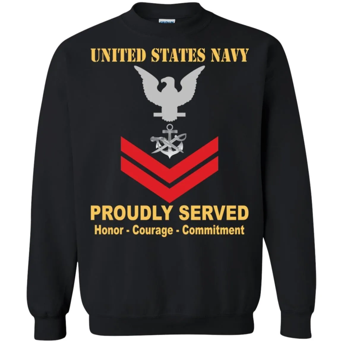 Navy Special Warfare Boat Operator Navy SB E-5 Rating Badges Proudly Served T-Shirt For Men On Front