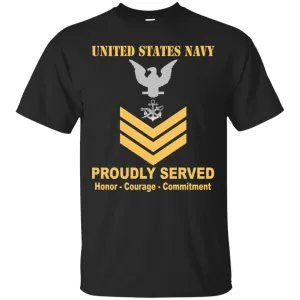 Navy Special Warfare Boat Operator Navy SB E-6 Rating Badges Proudly Served T-Shirt For Men On Front