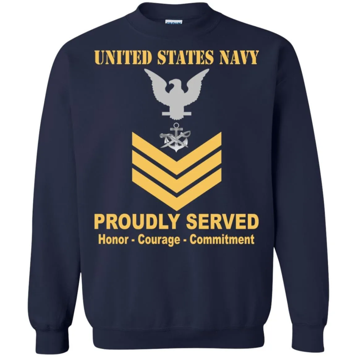 Navy Special Warfare Boat Operator Navy SB E-6 Rating Badges Proudly Served T-Shirt For Men On Front