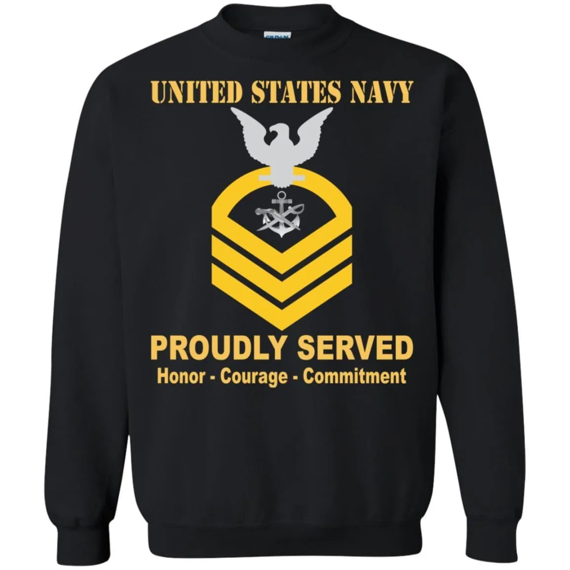 Navy Special Warfare Boat Operator Navy SB E-7 Rating Badges Proudly Served T-Shirt For Men On Front