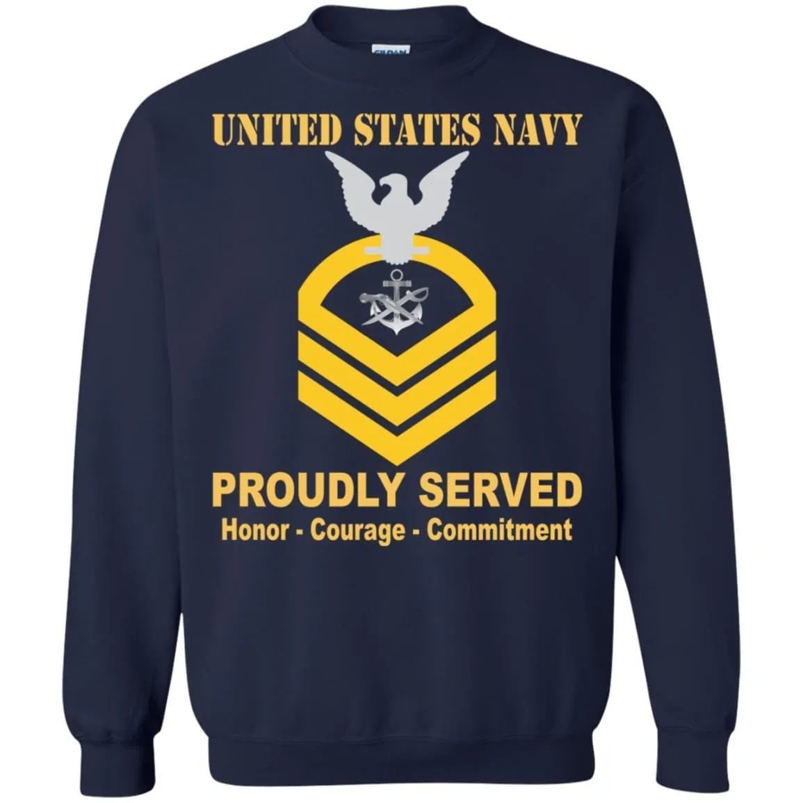 Navy Special Warfare Boat Operator Navy SB E-7 Rating Badges Proudly Served T-Shirt For Men On Front