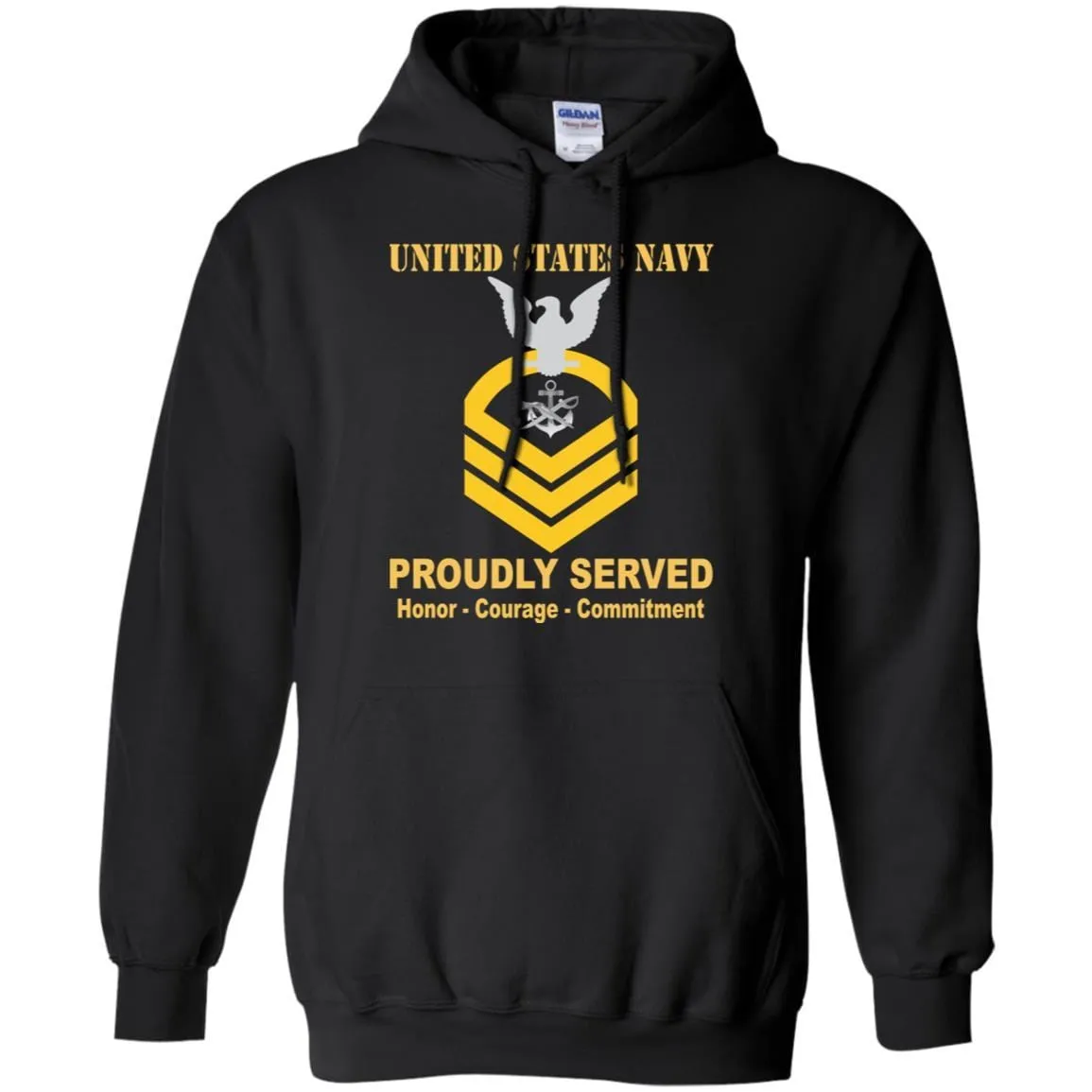 Navy Special Warfare Boat Operator Navy SB E-7 Rating Badges Proudly Served T-Shirt For Men On Front