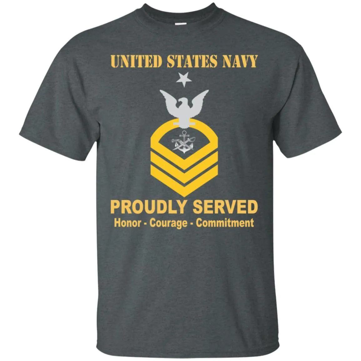 Navy Special Warfare Boat Operator Navy SB E-8 Rating Badges Proudly Served T-Shirt For Men On Front
