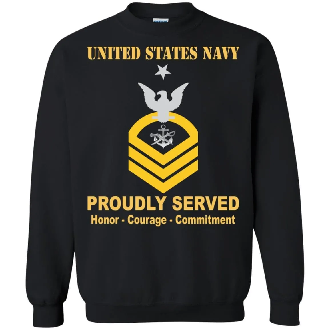 Navy Special Warfare Boat Operator Navy SB E-8 Rating Badges Proudly Served T-Shirt For Men On Front