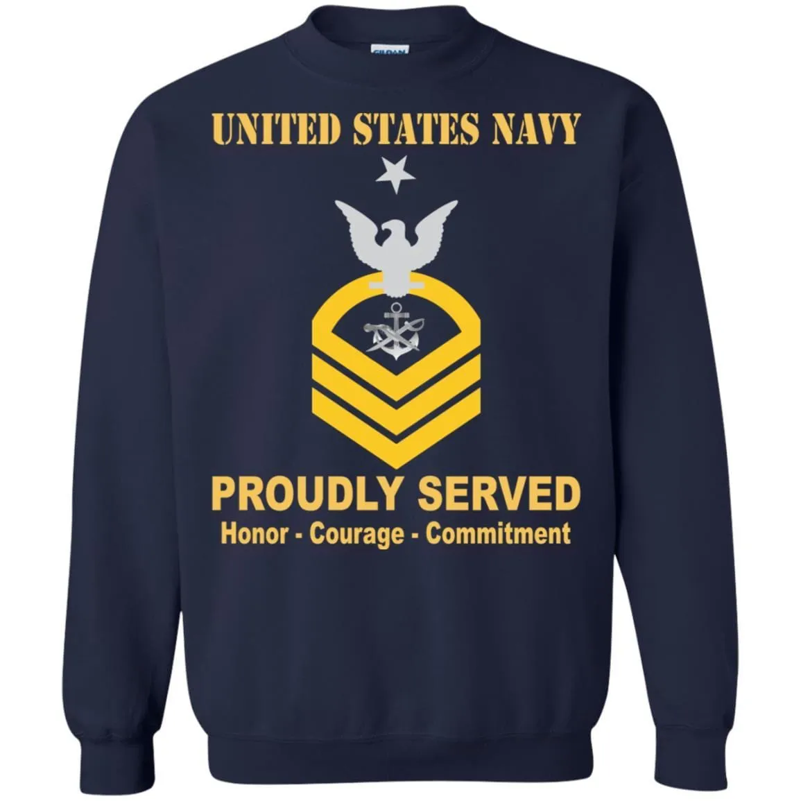 Navy Special Warfare Boat Operator Navy SB E-8 Rating Badges Proudly Served T-Shirt For Men On Front