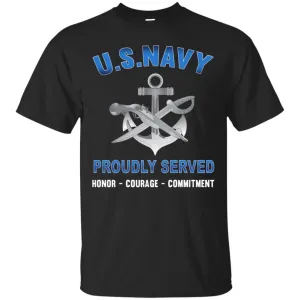 Navy Special Warfare Boat Operator Navy SB - Proudly Served T-Shirt For Men On Front