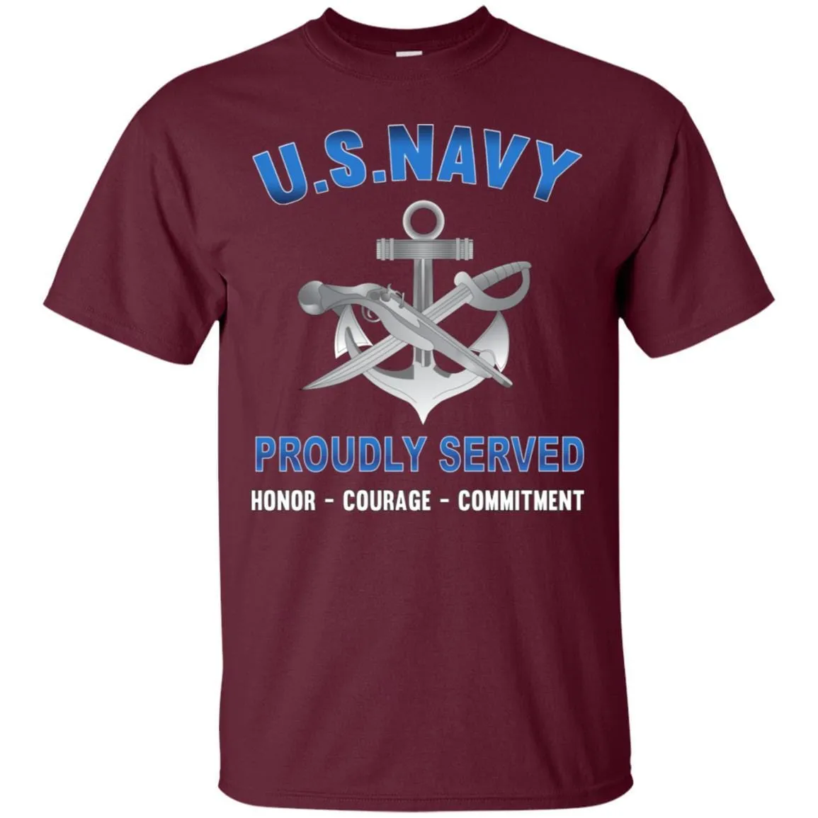 Navy Special Warfare Boat Operator Navy SB - Proudly Served T-Shirt For Men On Front