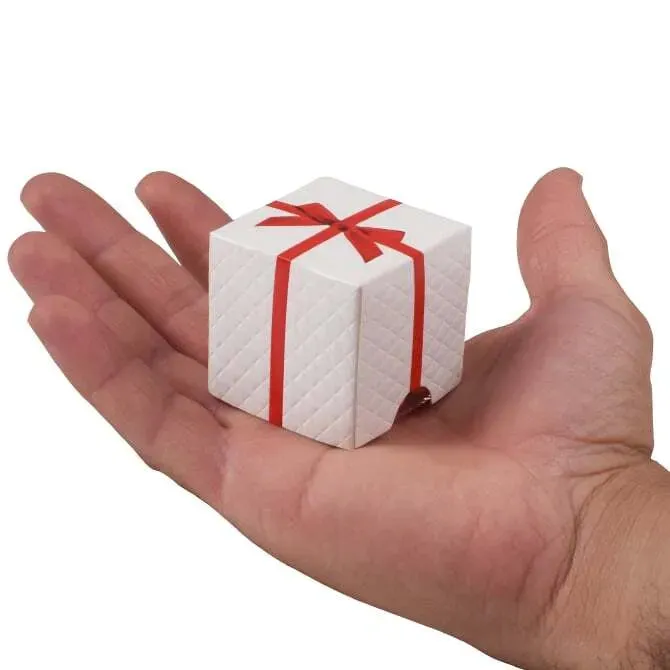 Padded Gift Cube - White