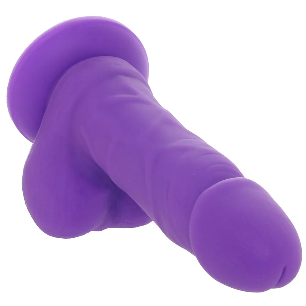 PinkCherry Premium 6 Inch Purple Silicone Ballsy Dildo