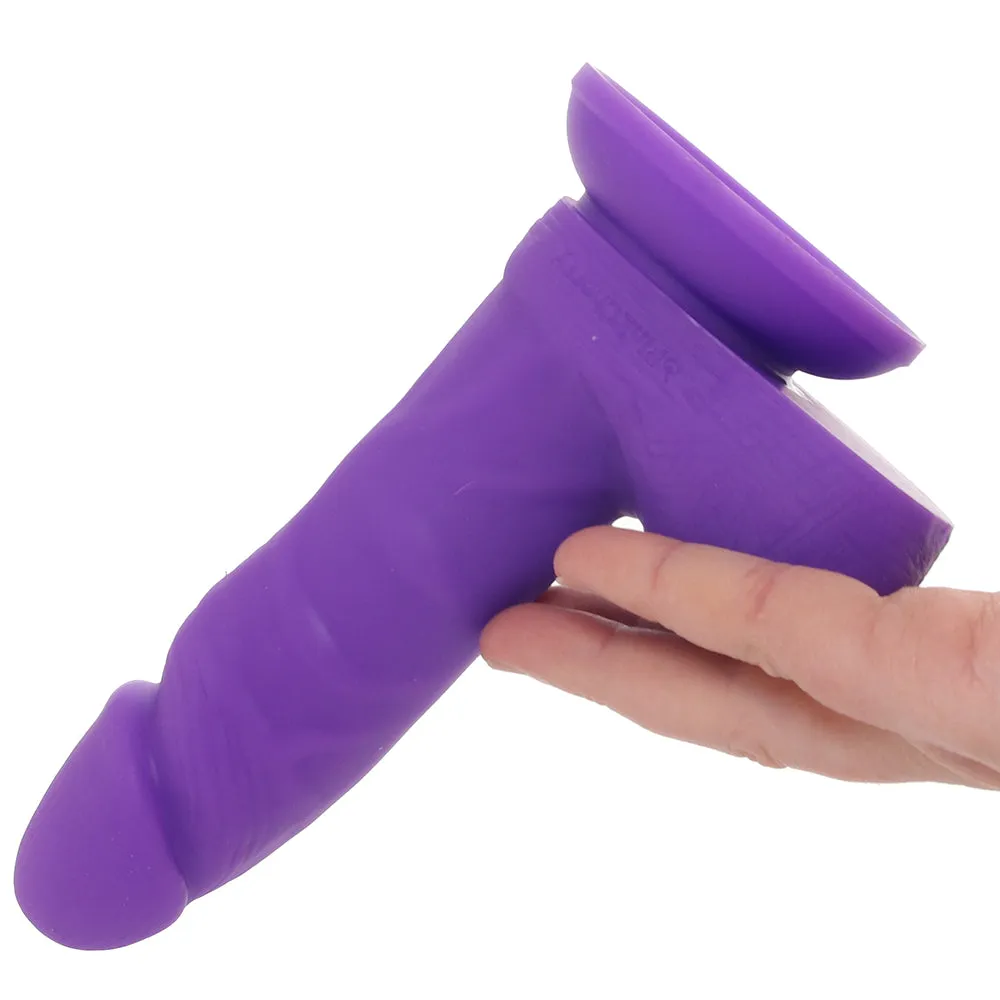 PinkCherry Premium 6 Inch Purple Silicone Ballsy Dildo