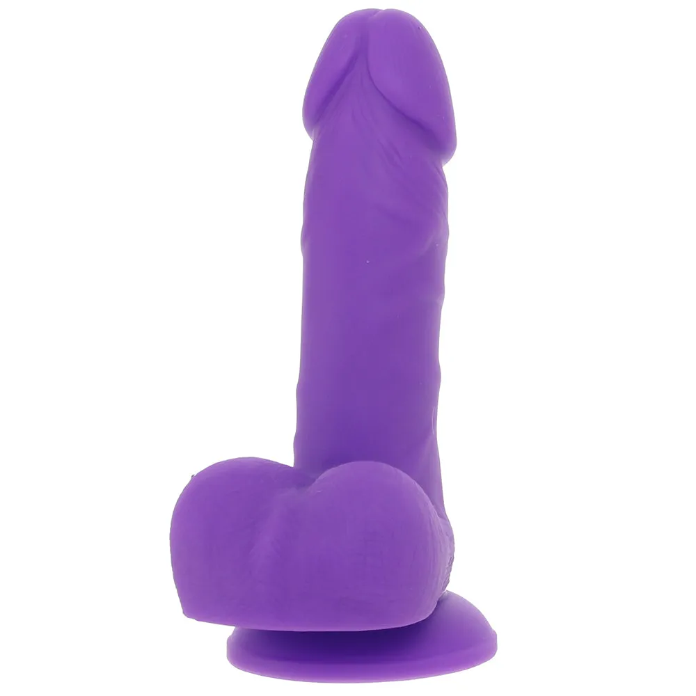 PinkCherry Premium 6 Inch Purple Silicone Ballsy Dildo
