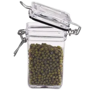 Plastic 3.7 oz. Cube Mason Jar