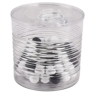 Plastic Transparent Tin Can with Lid