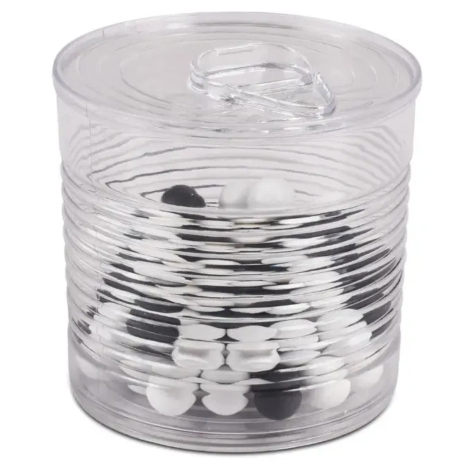 Plastic Transparent Tin Can with Lid
