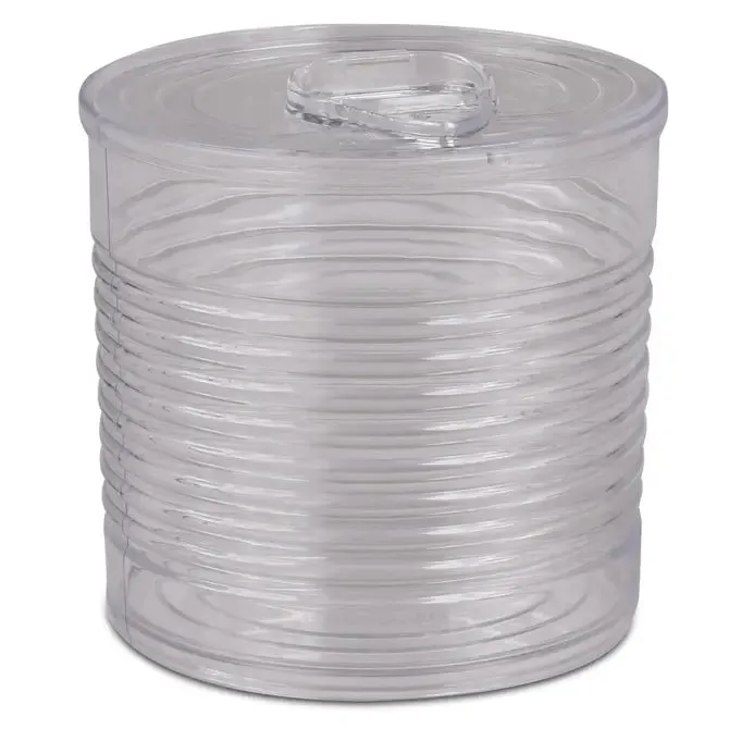 Plastic Transparent Tin Can with Lid