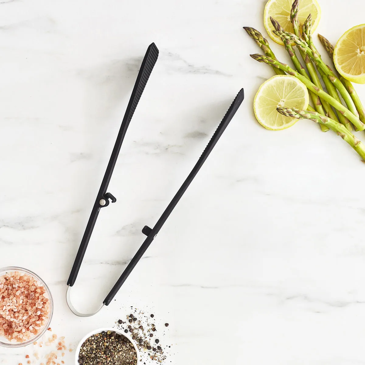 Premiere Silicone Wide Tongs | Black
