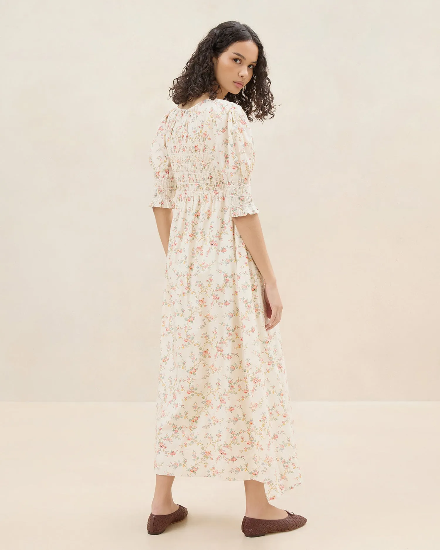 Quinn Pink Floral Cinched Dress