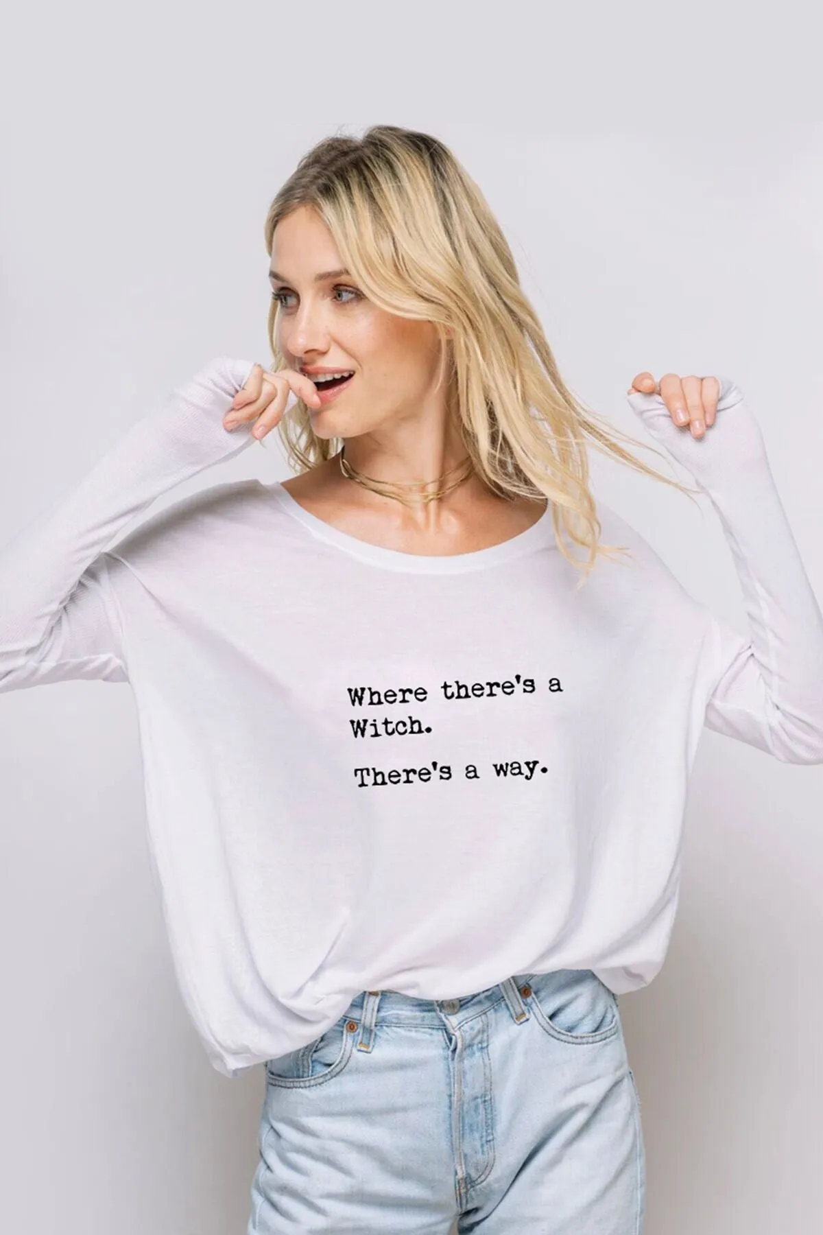 "Witch Way" Original Ribbed Long Sleeve Tee