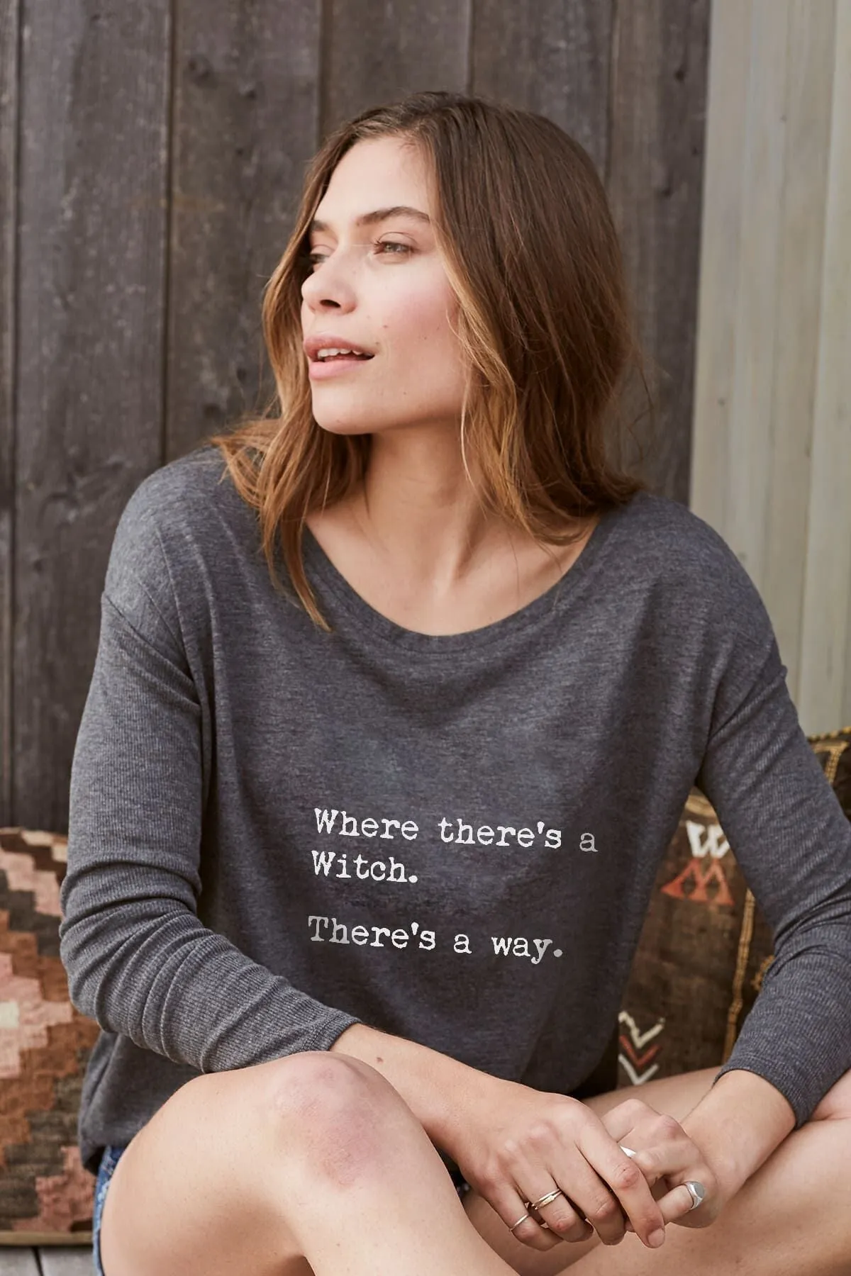 "Witch Way" Original Ribbed Long Sleeve Tee