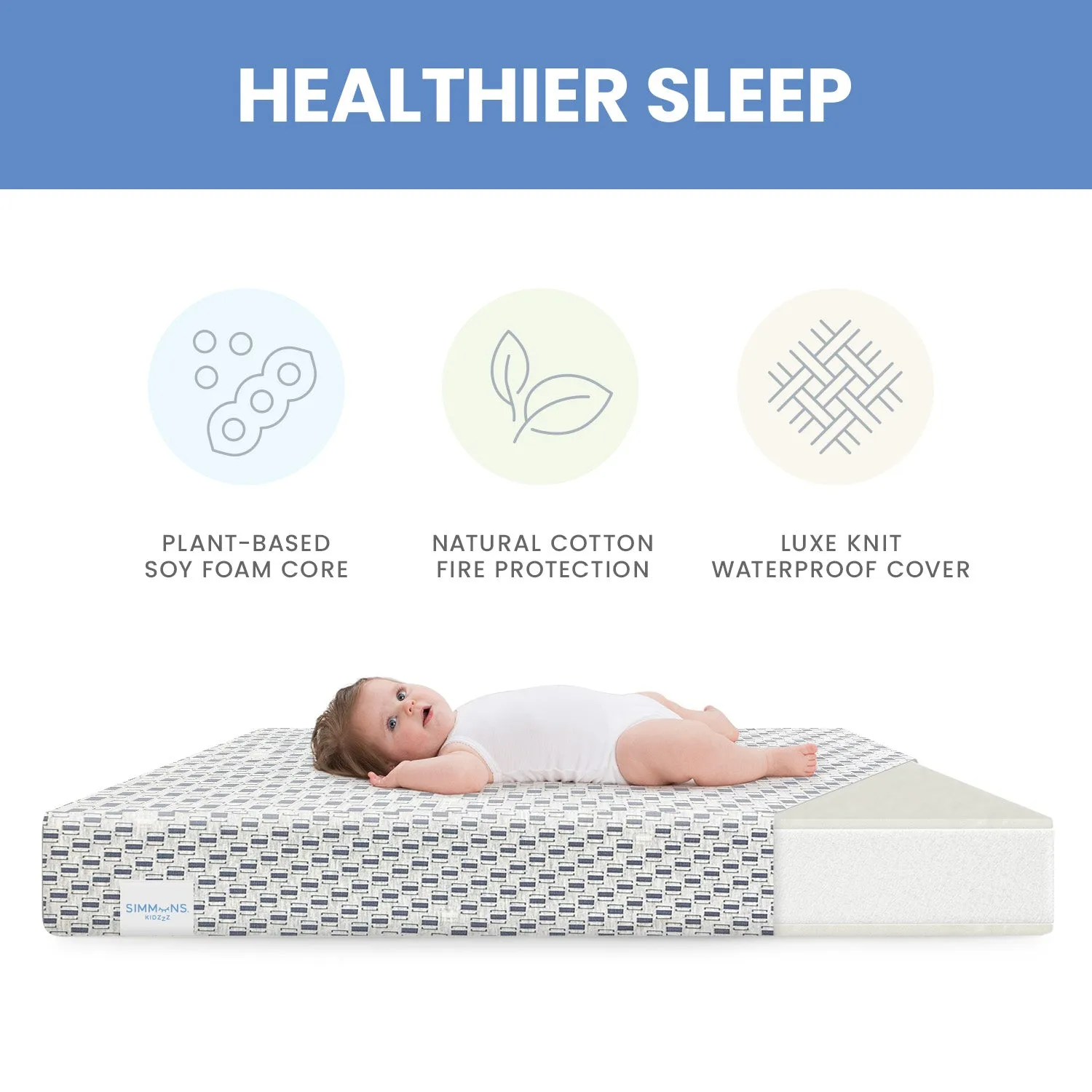 Radiant Sky Dual Sided Baby Crib Mattress and Toddler Mattress