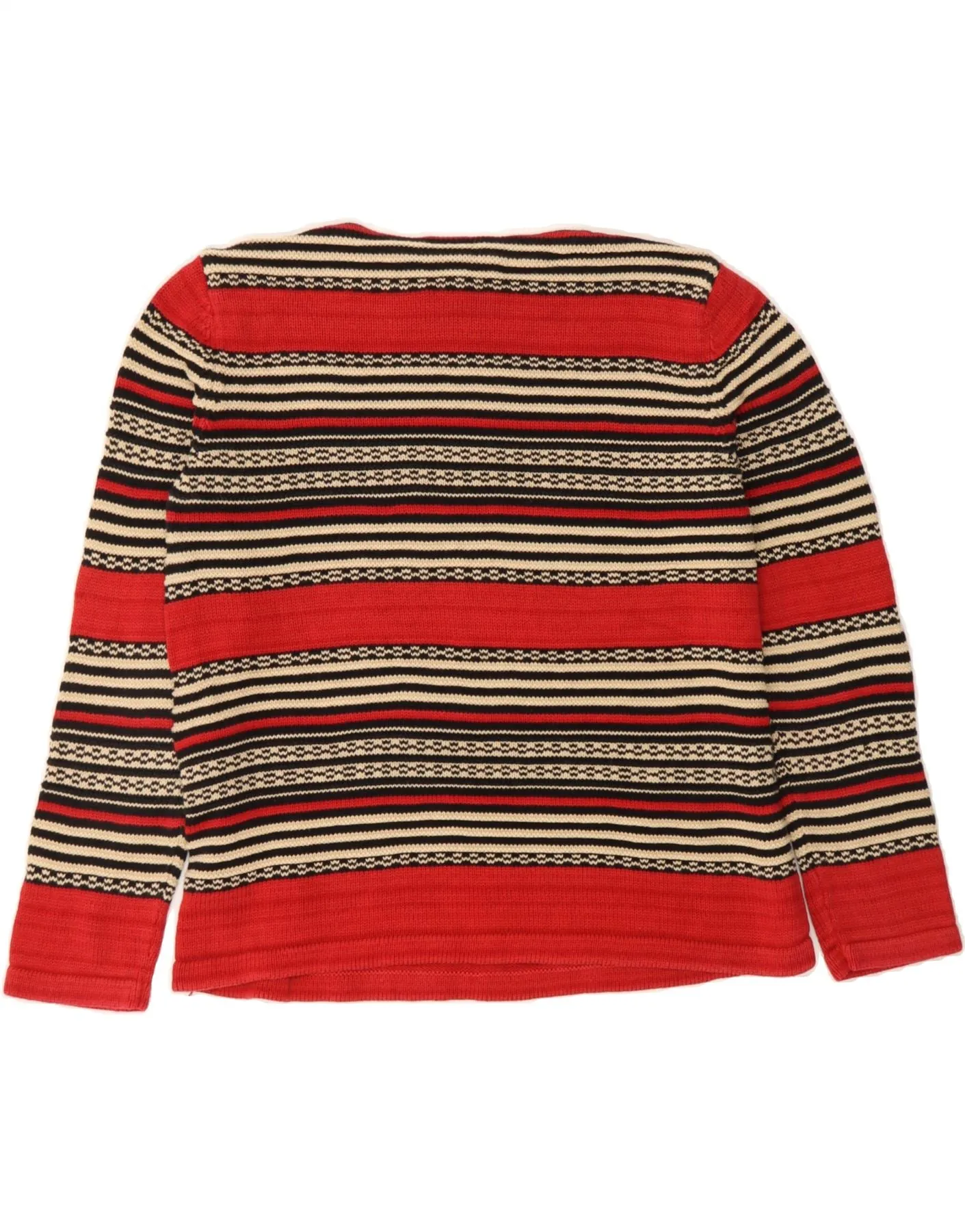 RALPH LAUREN Womens Petite Boat Neck Jumper Sweater UK 14 Medium Red