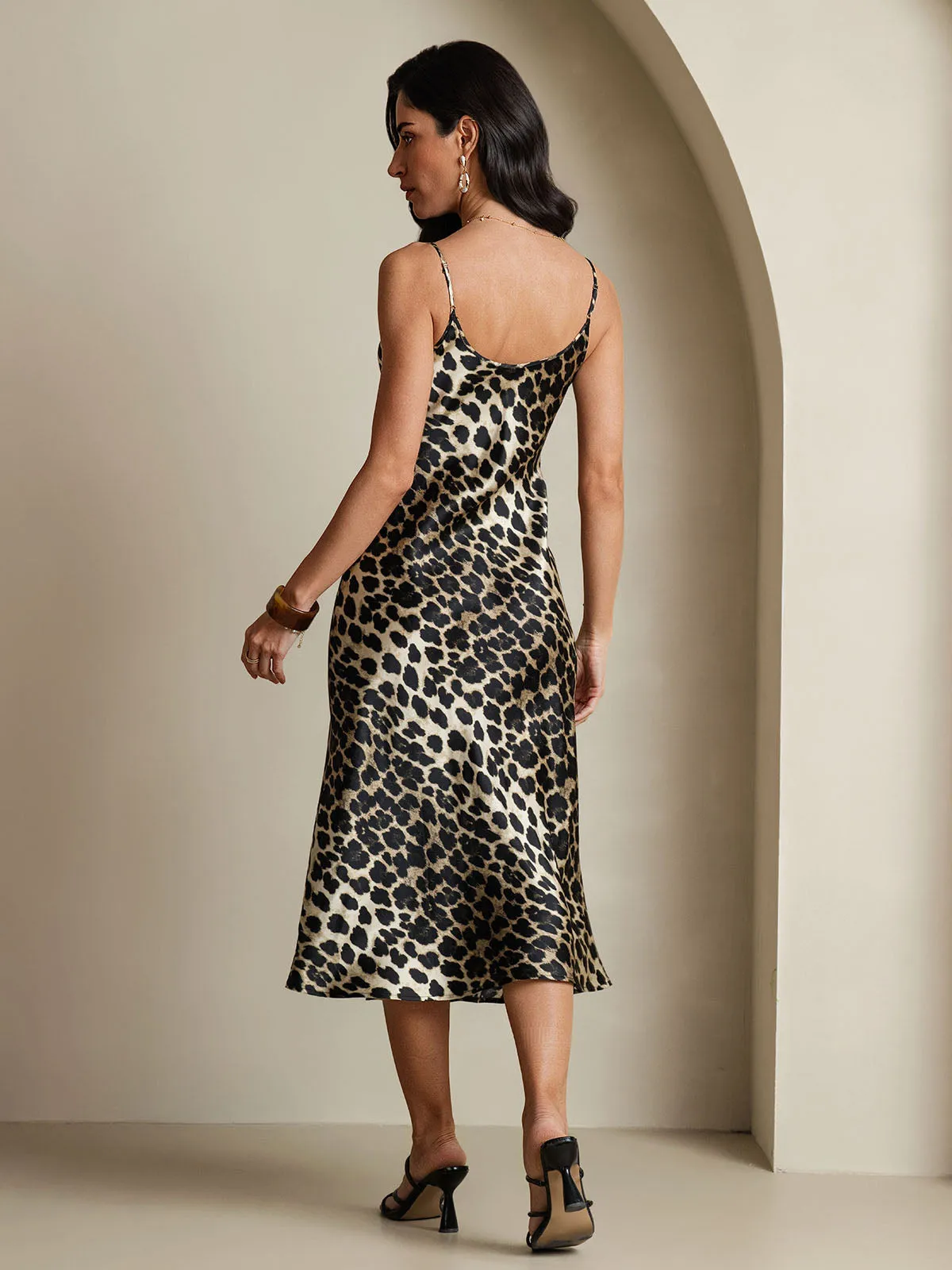 Spaghetti Strap Long Silk Nightgown