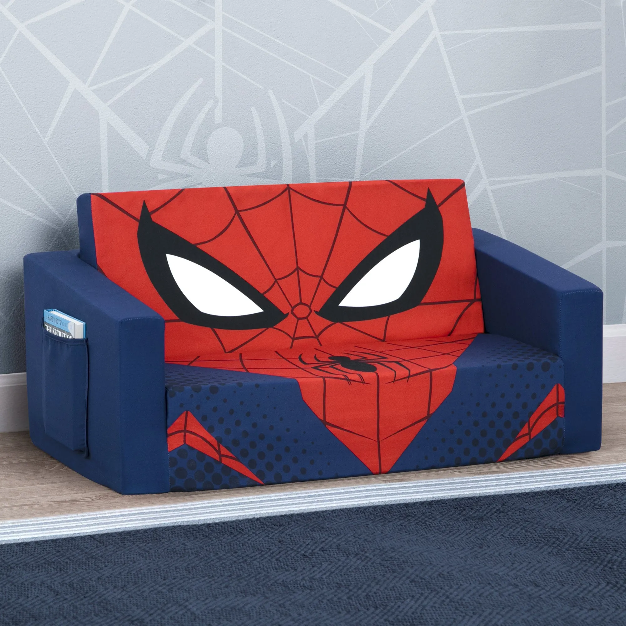 Spider-Man Cozee Flip-Out Sofa - 2-in-1 Convertible Sofa to Lounger for Kids