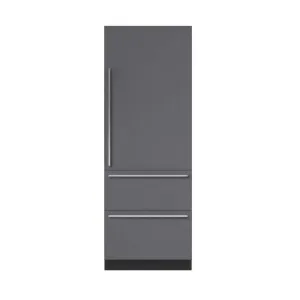Sub-Zero DET3050CIID/R 30" Designer Over-and-Under Refrigerator/Freezer with Ice Maker and Internal Dispenser - Panel Ready