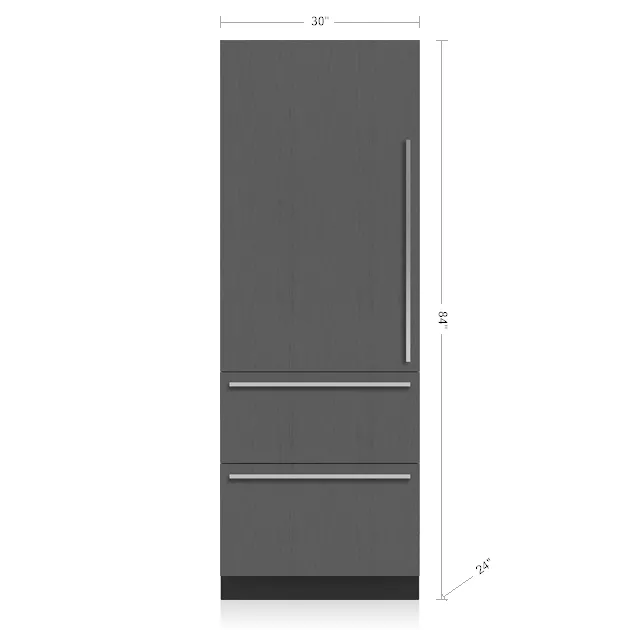 Sub-Zero DET3050RR 30" Designer Over-And-Under Refrigerator - Panel Ready