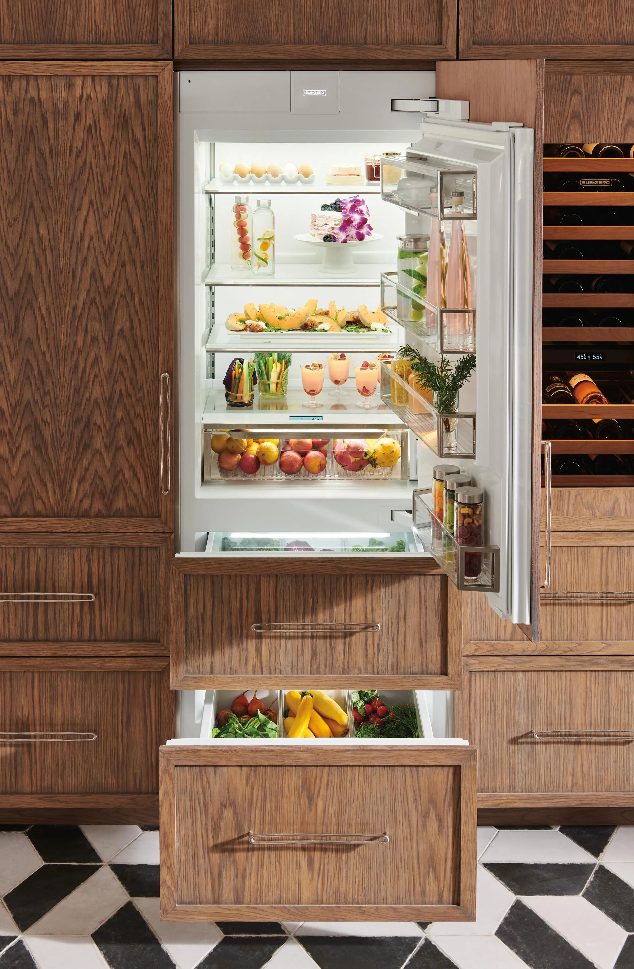 Sub-Zero DET3050RR 30" Designer Over-And-Under Refrigerator - Panel Ready