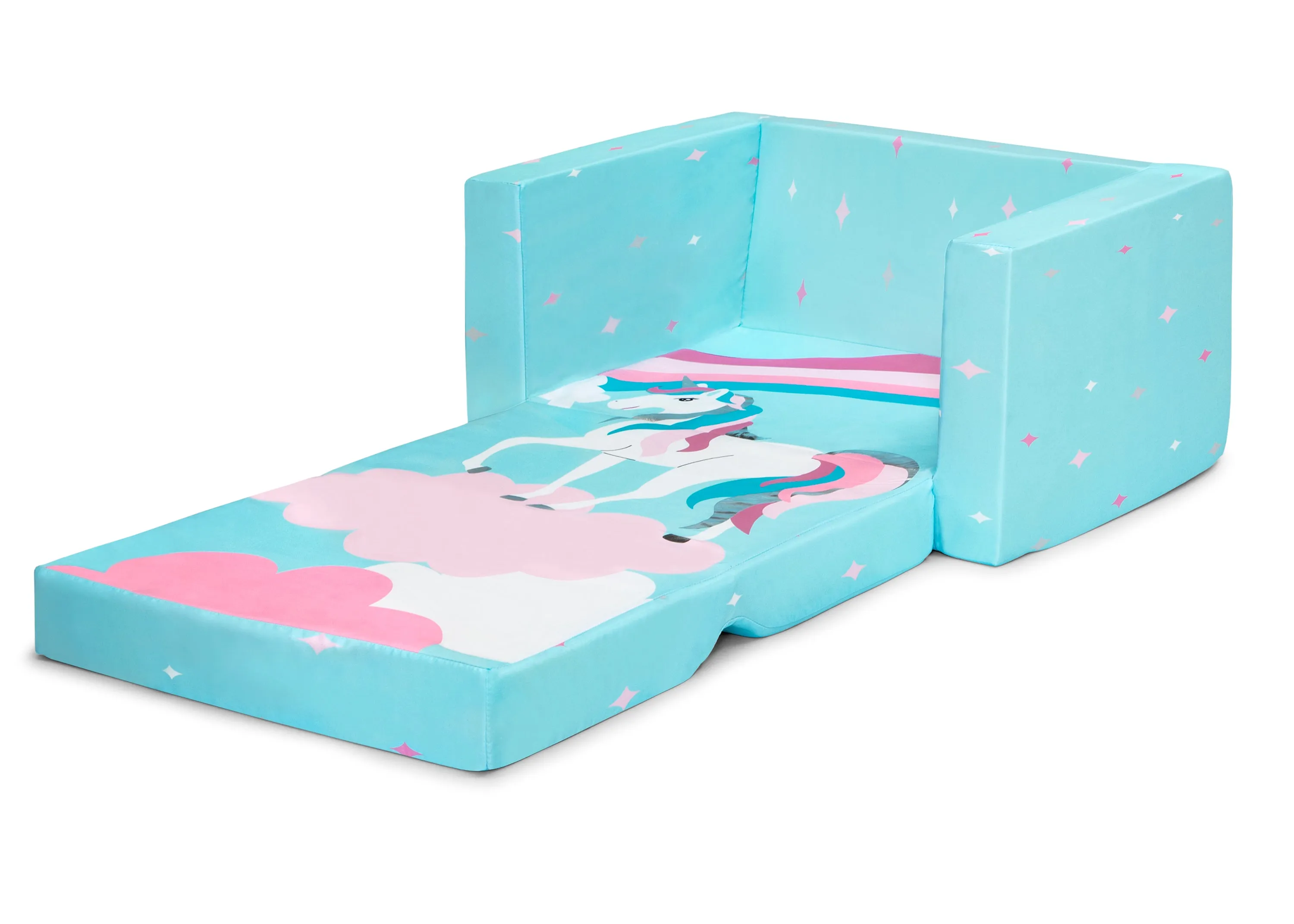 Unicorn Cozee Flip Out Chair - 2-in-1 Convertible Chair to Lounger for Kids
