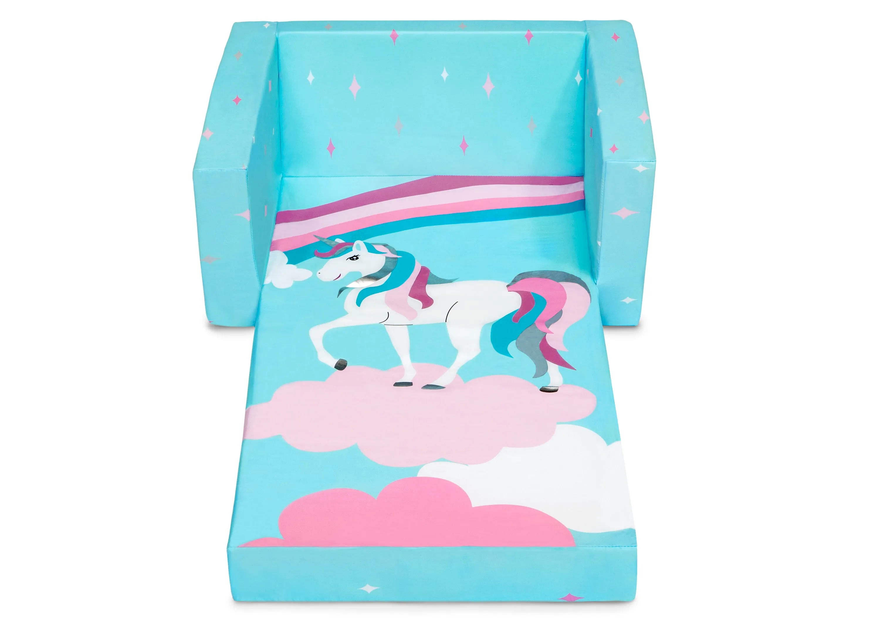 Unicorn Cozee Flip Out Chair - 2-in-1 Convertible Chair to Lounger for Kids
