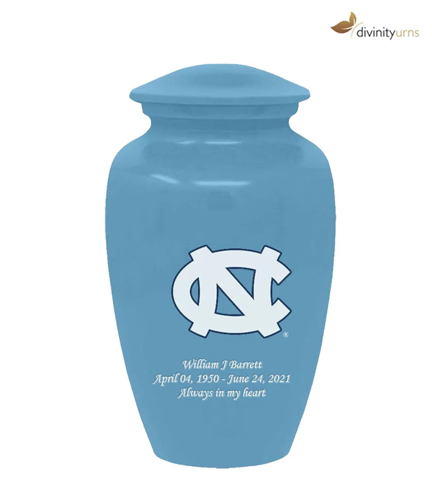 University of North Carolina Tar Heels Blue Memorial Cremation Urn