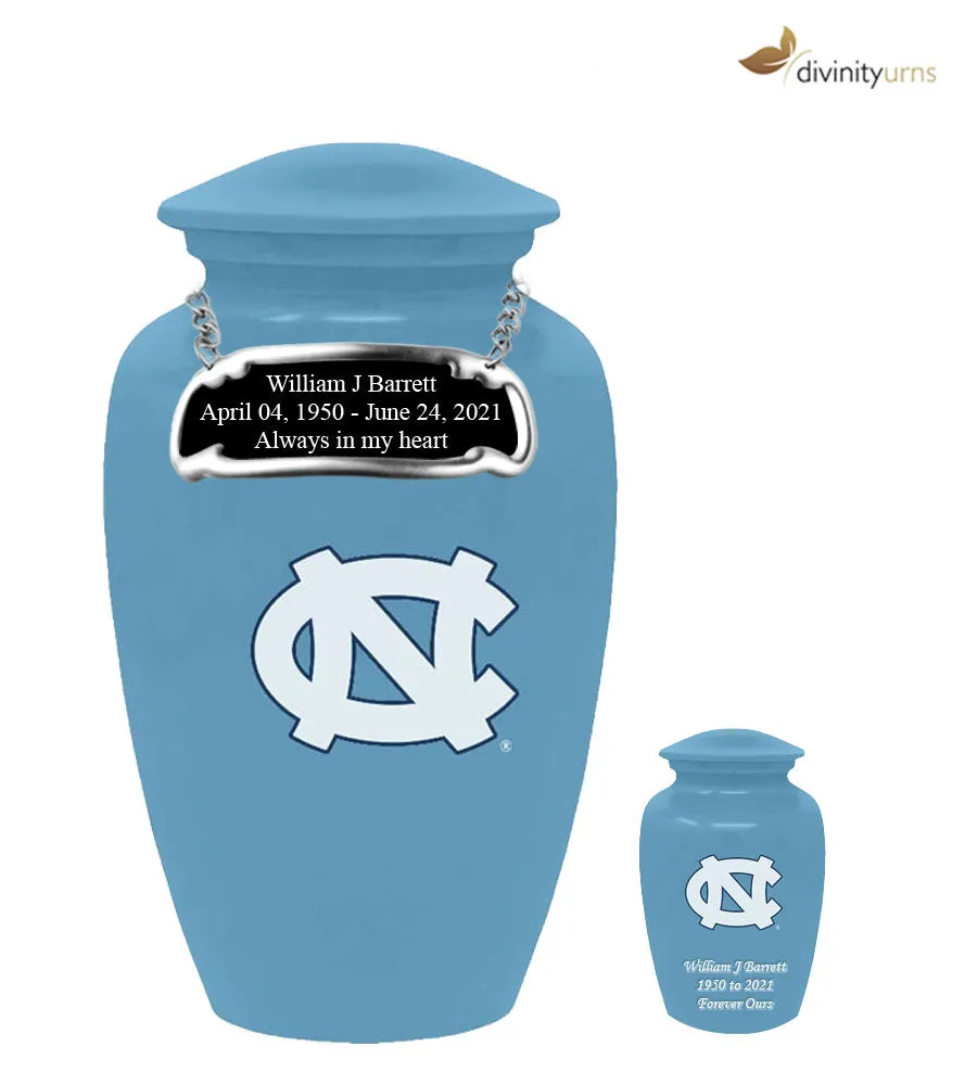 University of North Carolina Tar Heels Blue Memorial Cremation Urn