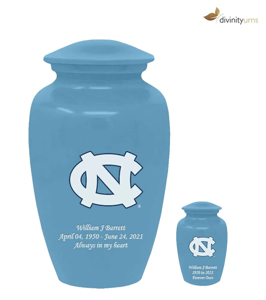 University of North Carolina Tar Heels Blue Memorial Cremation Urn