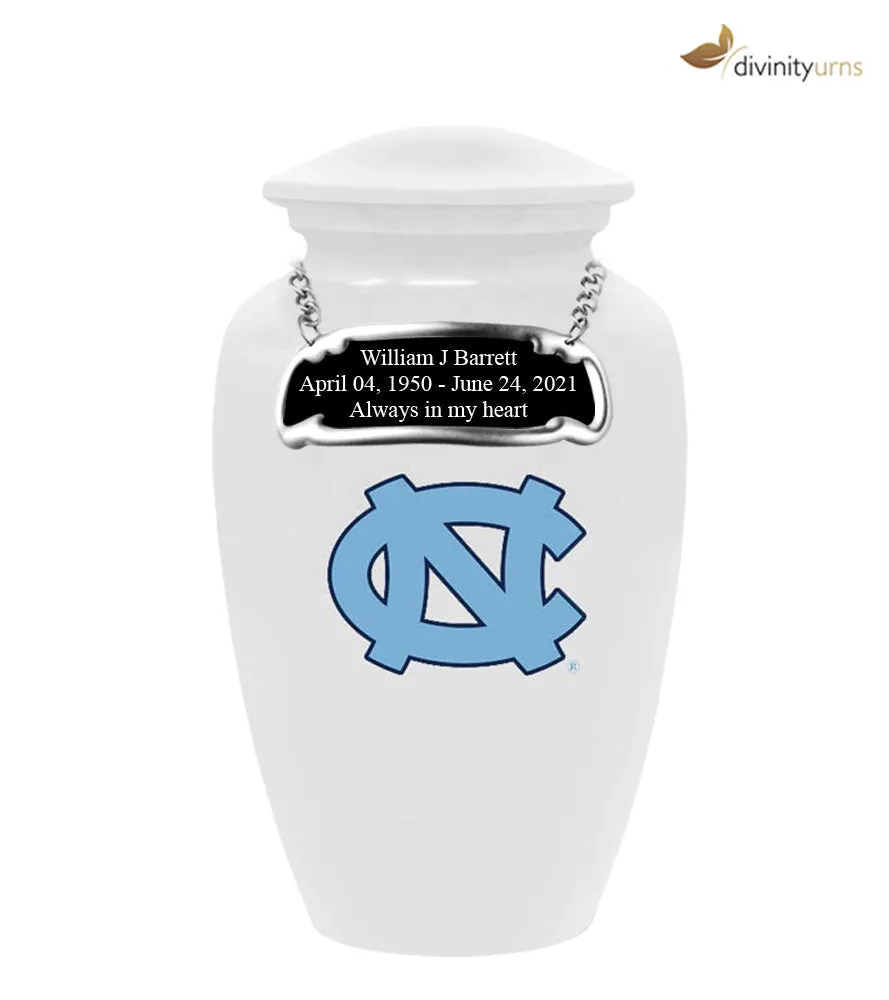 University of North Carolina Tar Heels White Memorial Cremation Urn