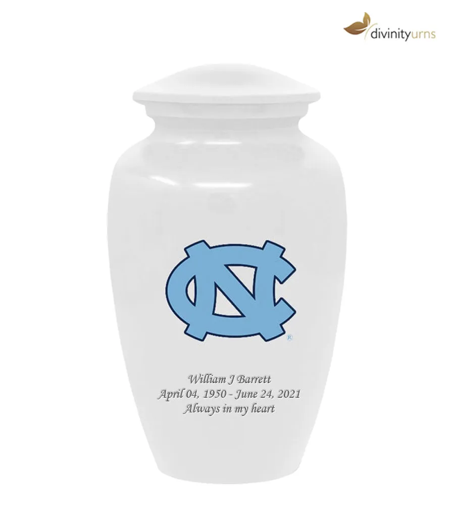 University of North Carolina Tar Heels White Memorial Cremation Urn