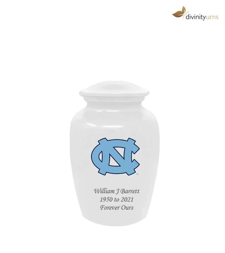University of North Carolina Tar Heels White Memorial Cremation Urn