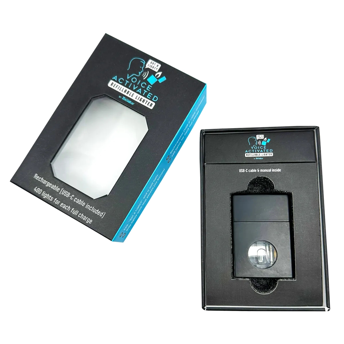 Voice Activated Flip Top Lighter - 6 Pieces Per Retail Ready Display 25288