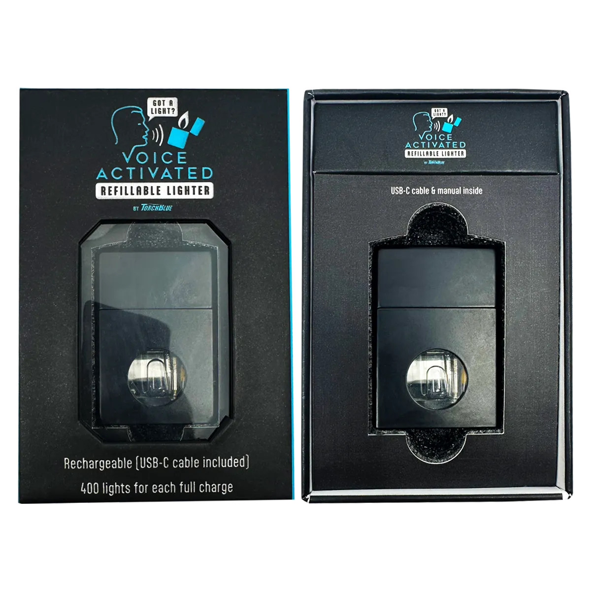 Voice Activated Flip Top Lighter - 6 Pieces Per Retail Ready Display 25288