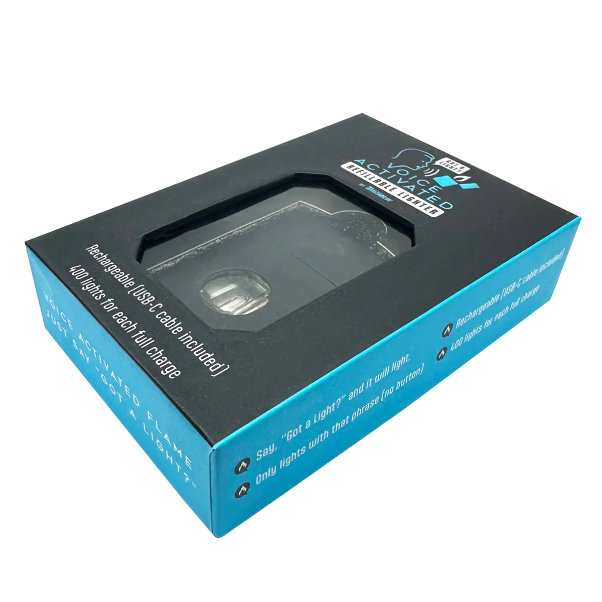 Voice Activated Flip Top Lighter - 6 Pieces Per Retail Ready Display 25288