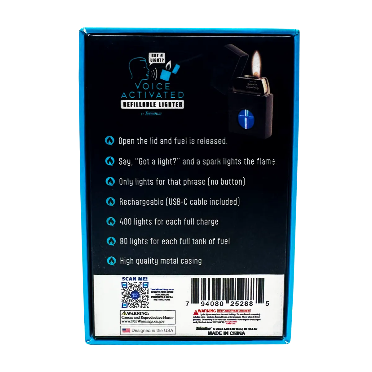 Voice Activated Flip Top Lighter - 6 Pieces Per Retail Ready Display 25288