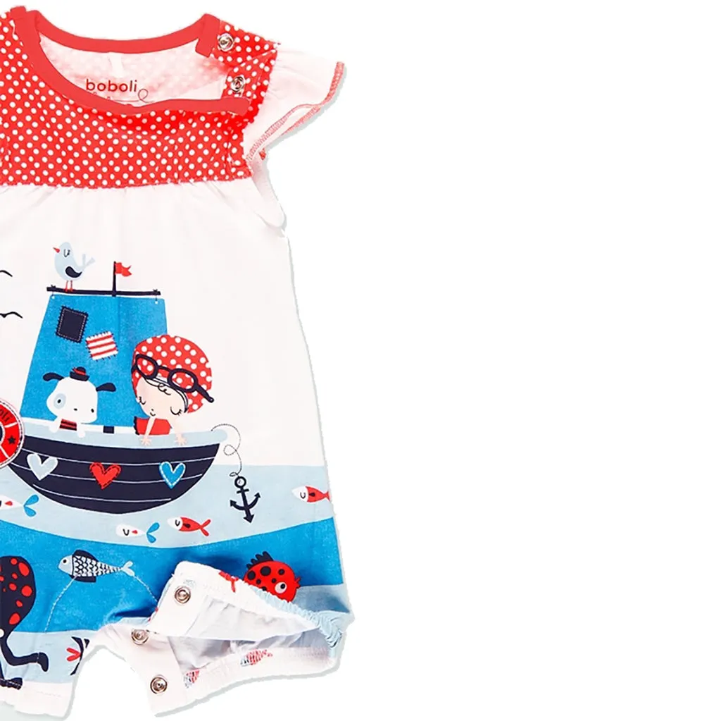 White Sea World Boat Romper